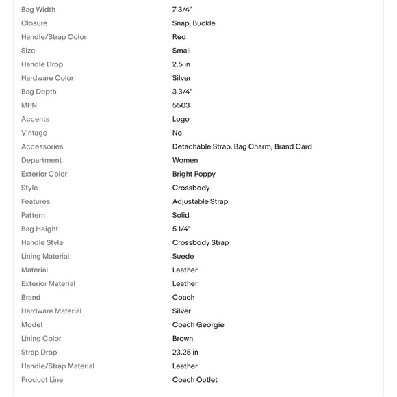 NWT Coach Georgie Bag - Picture 11 of 11